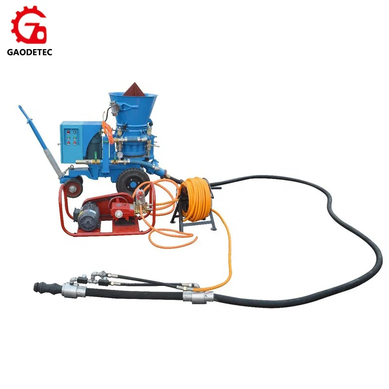 variable output spray refractory dry mix rotor refractory gunning machine for sale