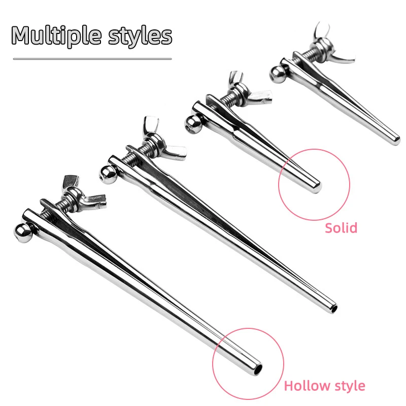 Metal male masturbator adjustable horse eye urinary meatus dilator urethral rod