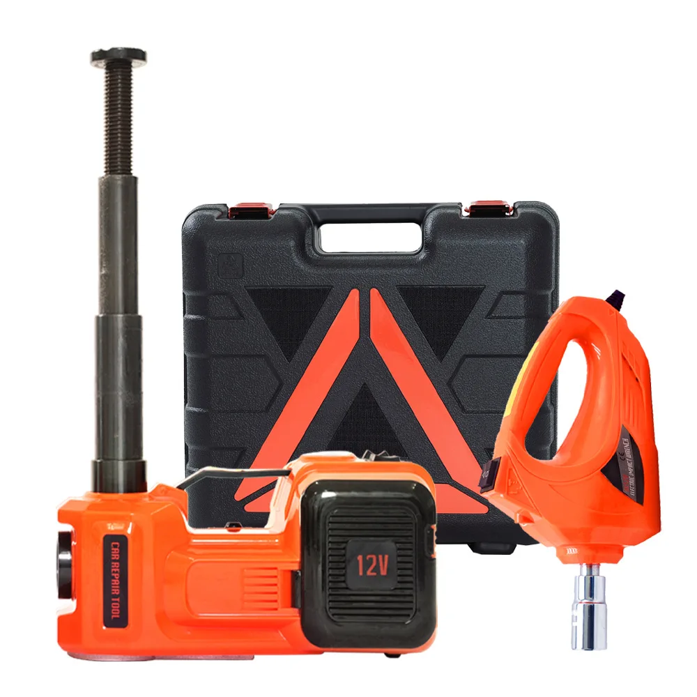 Powerful Electric Car Jack 5 Ton 12V Kit Car Jack Hydraulic with Inflator Tires Garage Repair Emergency Kit