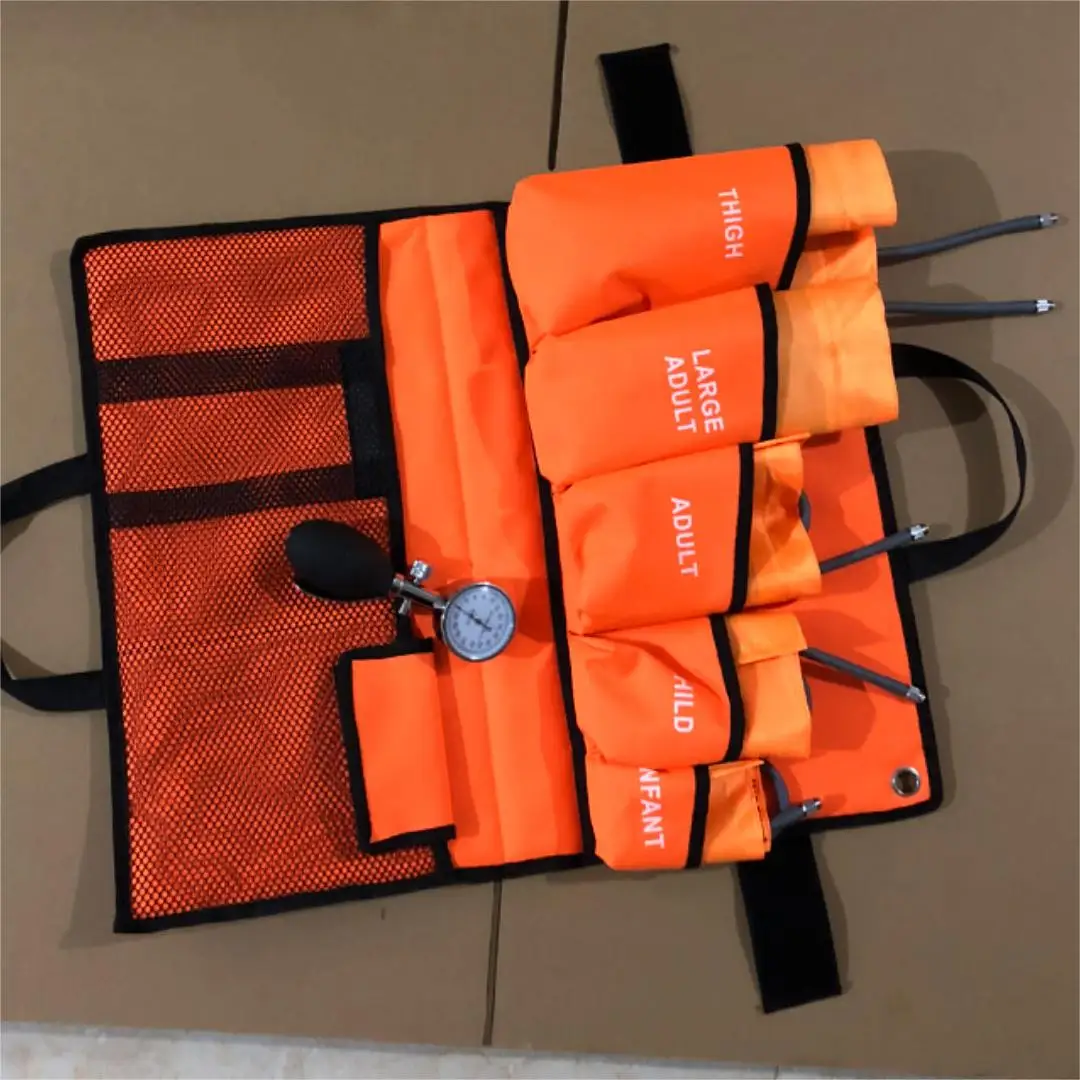 Ambulatory Compact Professional Emergency 5 Cuff Aneroid Sphygmomanometer Blood Pressure Monitor EMT Kits