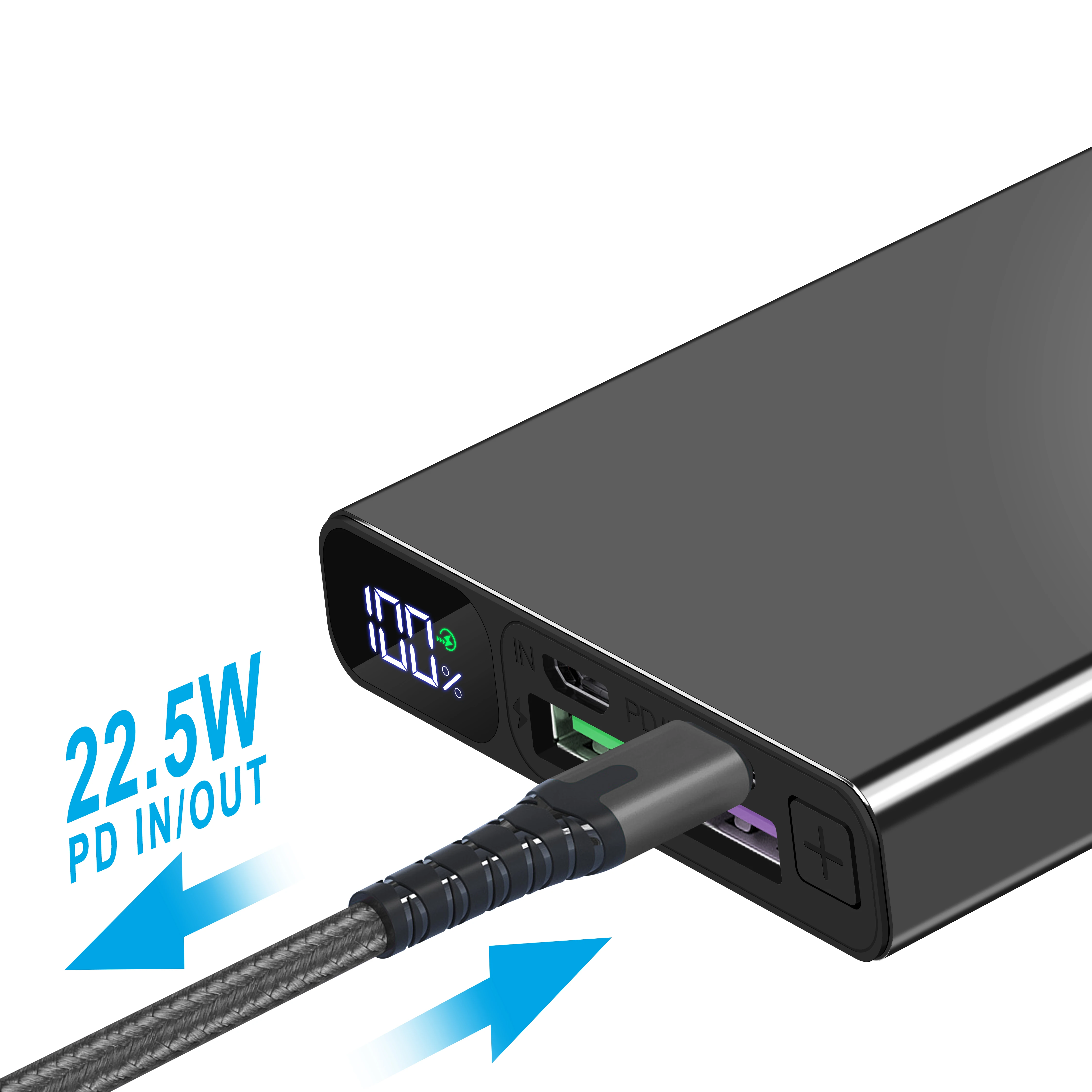  IBD Power Bank 20000 мАч Быстрая зарядка USB c PD с 3 0 18 Вт двойной входной порт 2 порта Delivery портативное зарядное