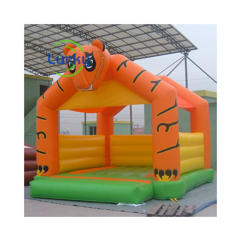 Tiger Party Inflatable Bouncy Kids Bouncer House Popular Jumping Inflatable Bounce For Commercial