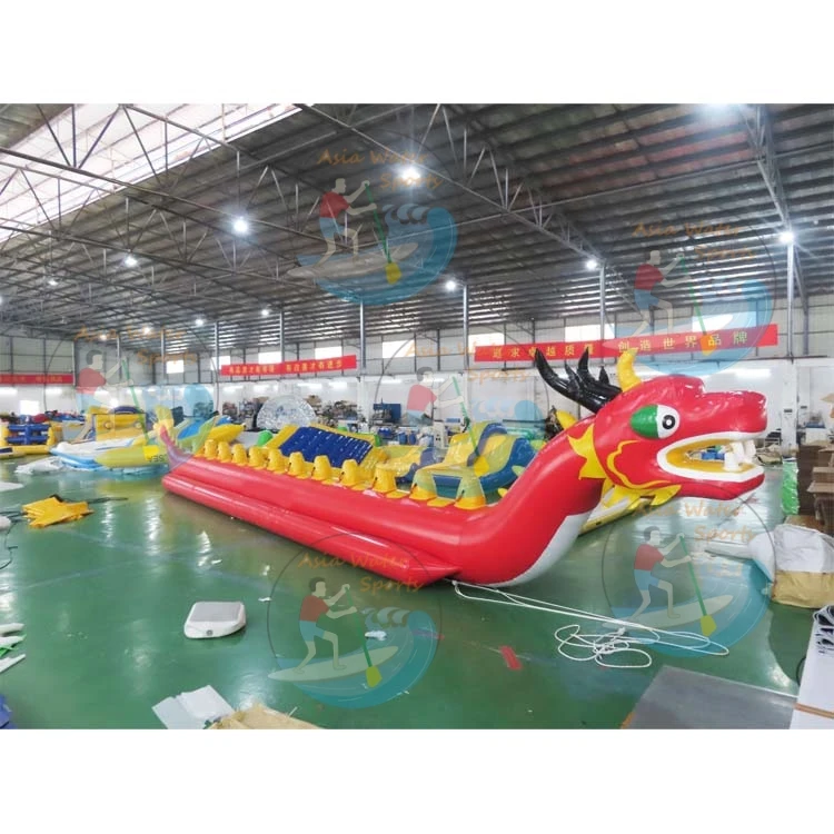 China Factory Direct Inflatable Dragon Boat , Water Sports Inflatable dragon Boat For Jet Ski