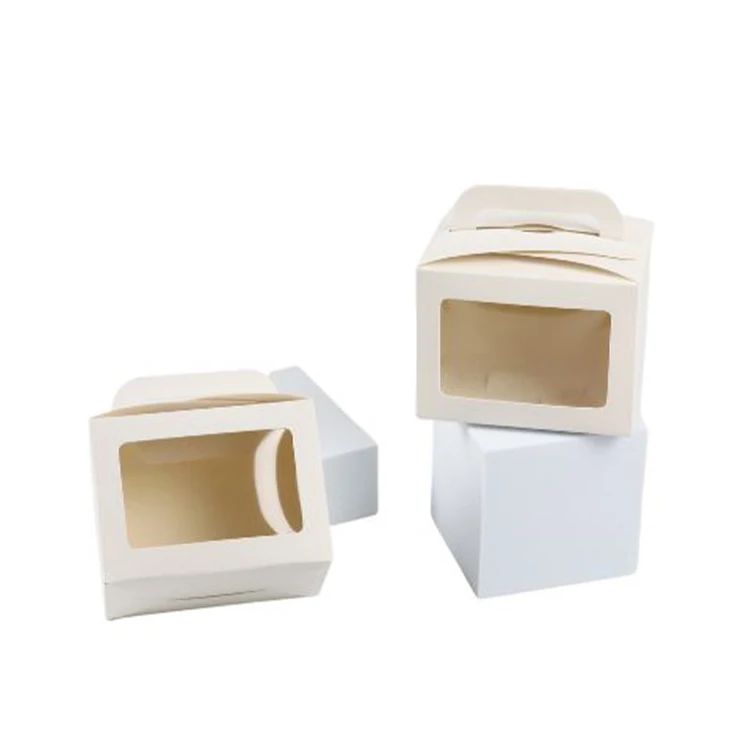 Transparent Window Cute Cake Box Packaging patisserie Small Gift Box Custom Cookies Boxes