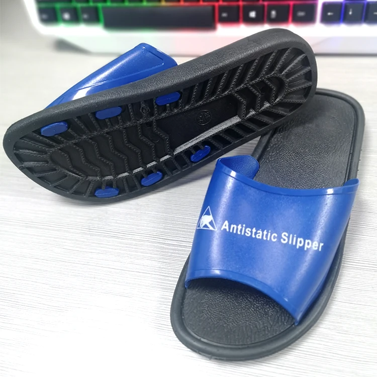 Cleanroom Electronic PVC Material Lint Free ESD Antistatic Slippers
