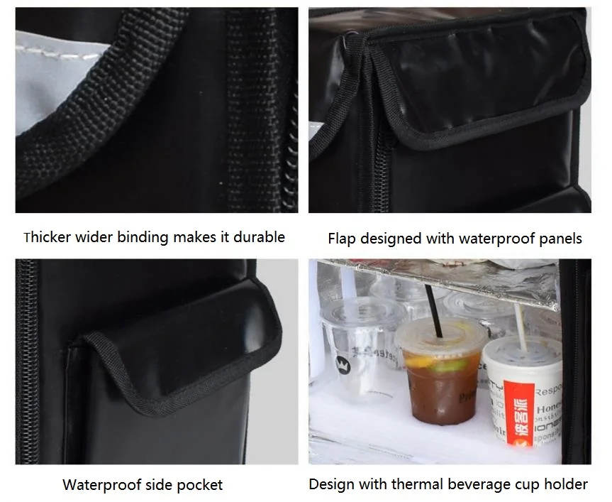Restaurant Catering Takeaway Large Thermal courier Backpack Hot Food Packaging Thermo Insulated Delivery Bag On motor Scooter