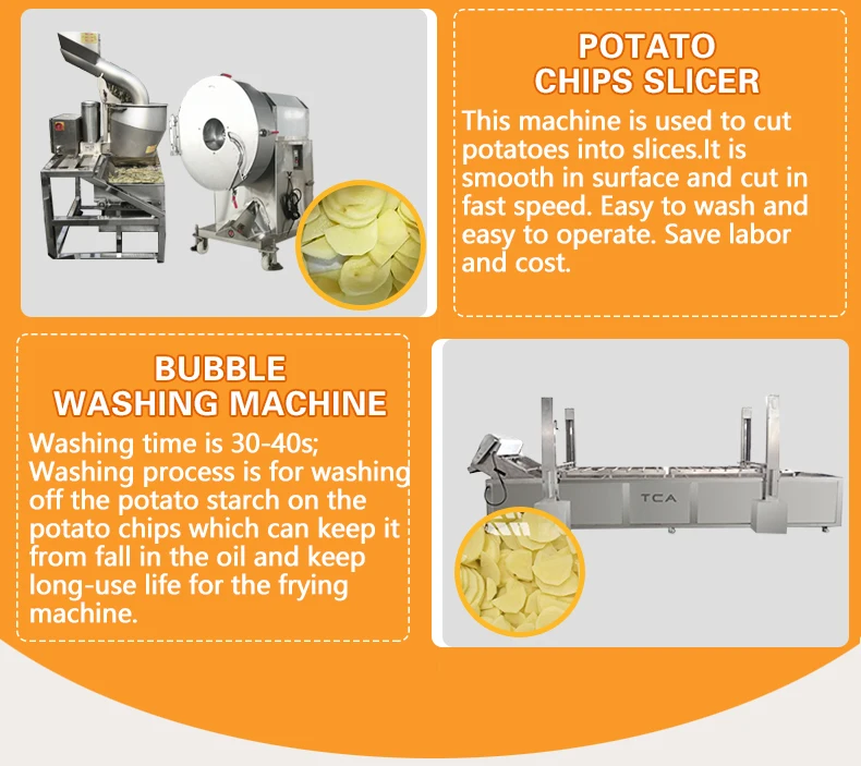 TCA High end automatic potato chips making machines potato chip making equipment trade lays potato machine automatic to make chi