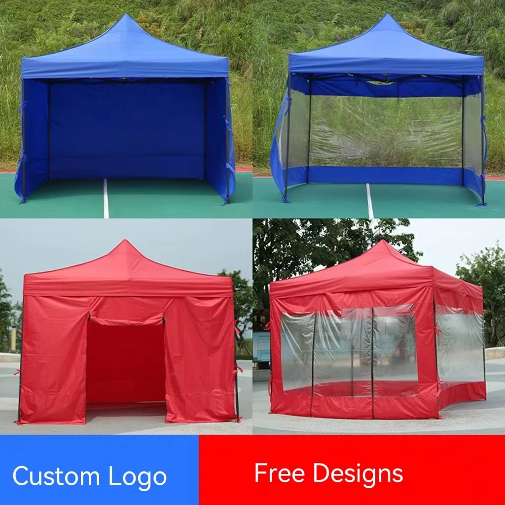 AOZHAN 3x3 Aluminium Folding Tent Pop-up Canopy for Outdoor Events-Wedding Party Trade Show Display Promotional Gazebo Events
