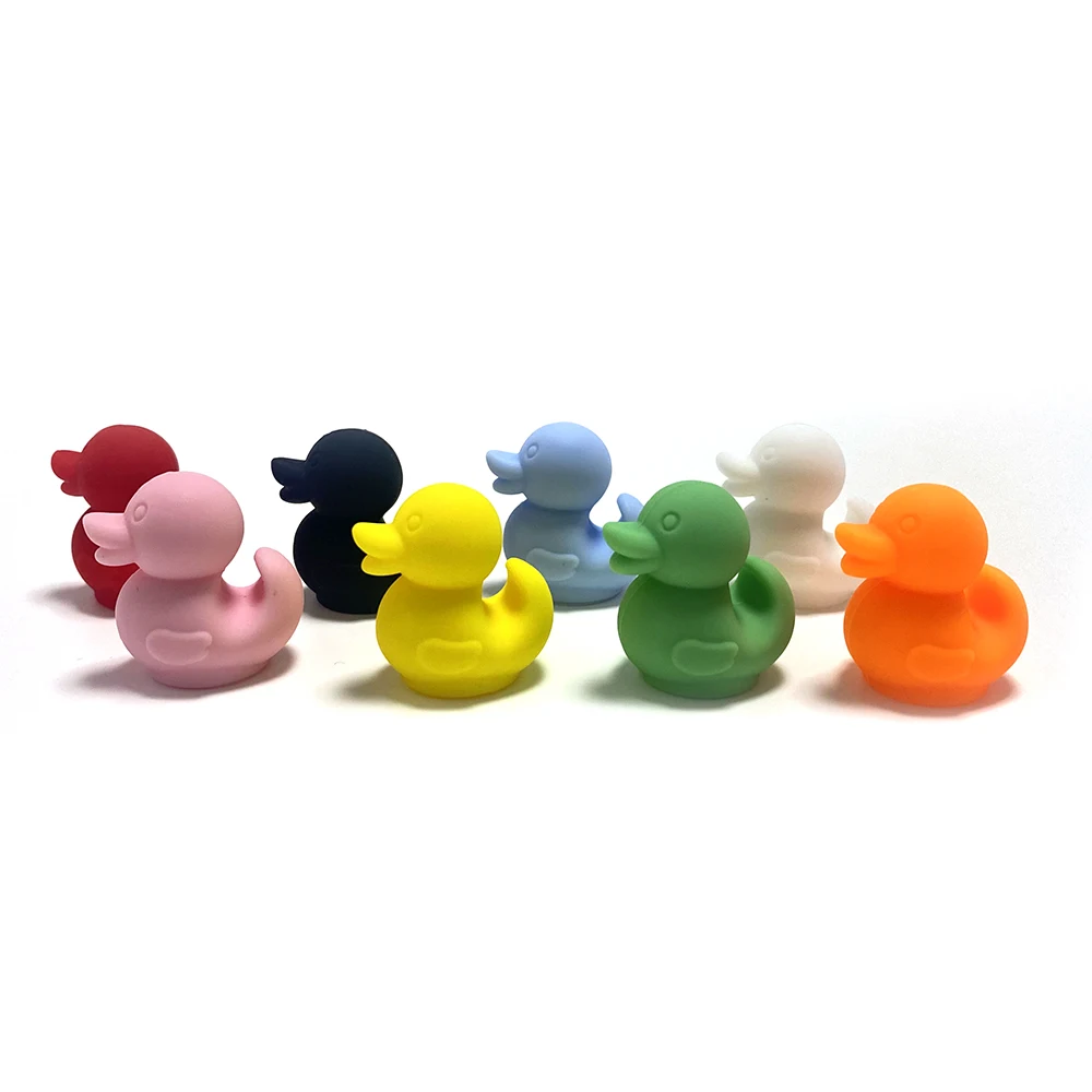 New Design Cute Duck Shape Cable Holder Clips Earphone USB Organizer Wire Clip Silicone Cable Management Organizer