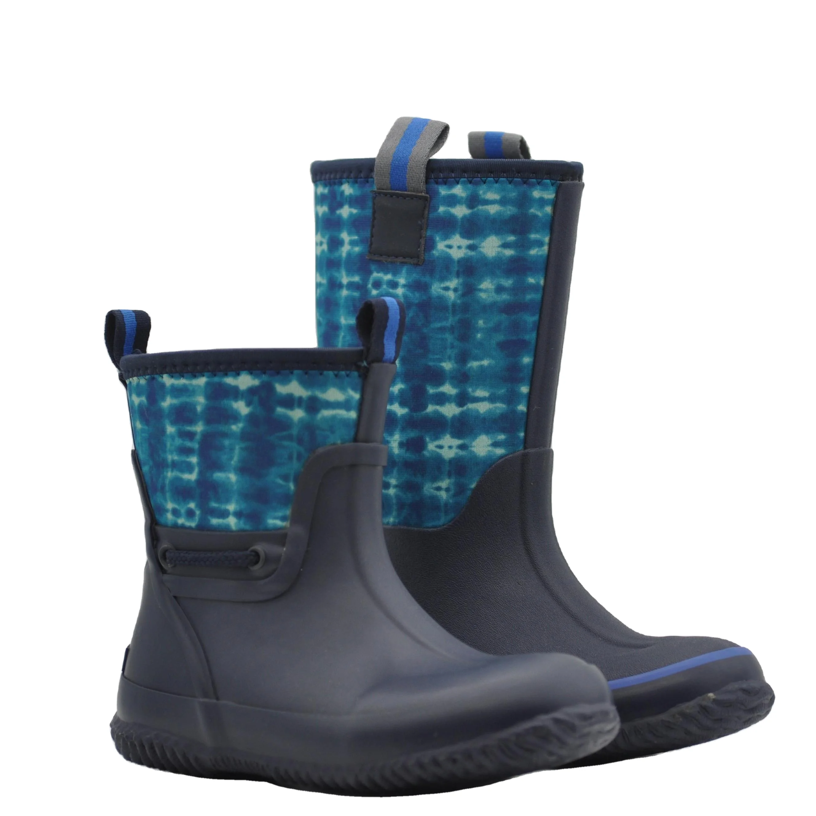 Новинка, женские сапоги средней длины большого размера с блестками, сапоги для дождя на плоской подошве, охотничьи сапоги на утином меху, водонепроницаемые сапоги на утином меху