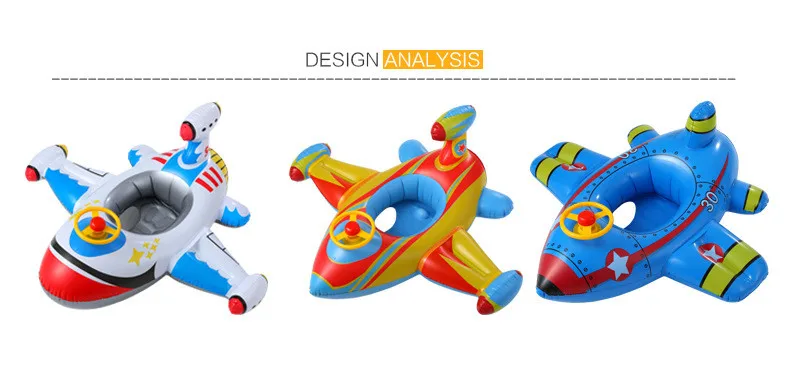 NEW Summer Thicken  Airplane Swimming Ring for Children Age 1-6 Years kids swimming float ring baby swimming ring seat