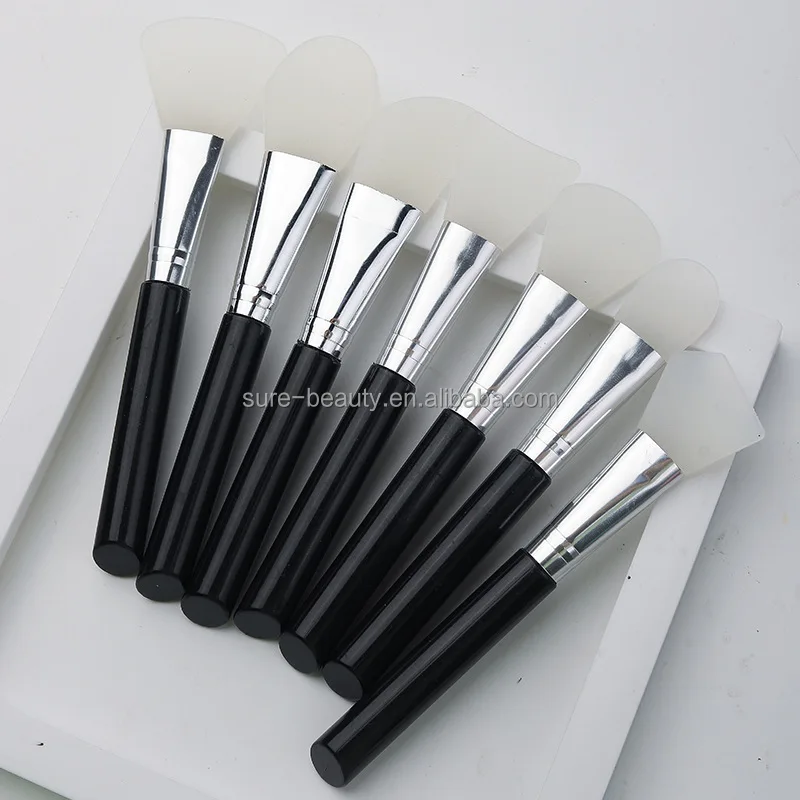 Private Label Silicone facial mask brush DIY makeup brush tool Flat head facial mask stick Silicone mask adjusting stick brush