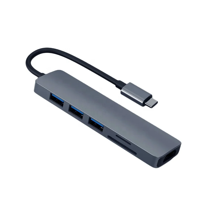 6 в 1 4K гипердрайв USB-C док-станция для usb-концентратора типа C для Macbook Pro