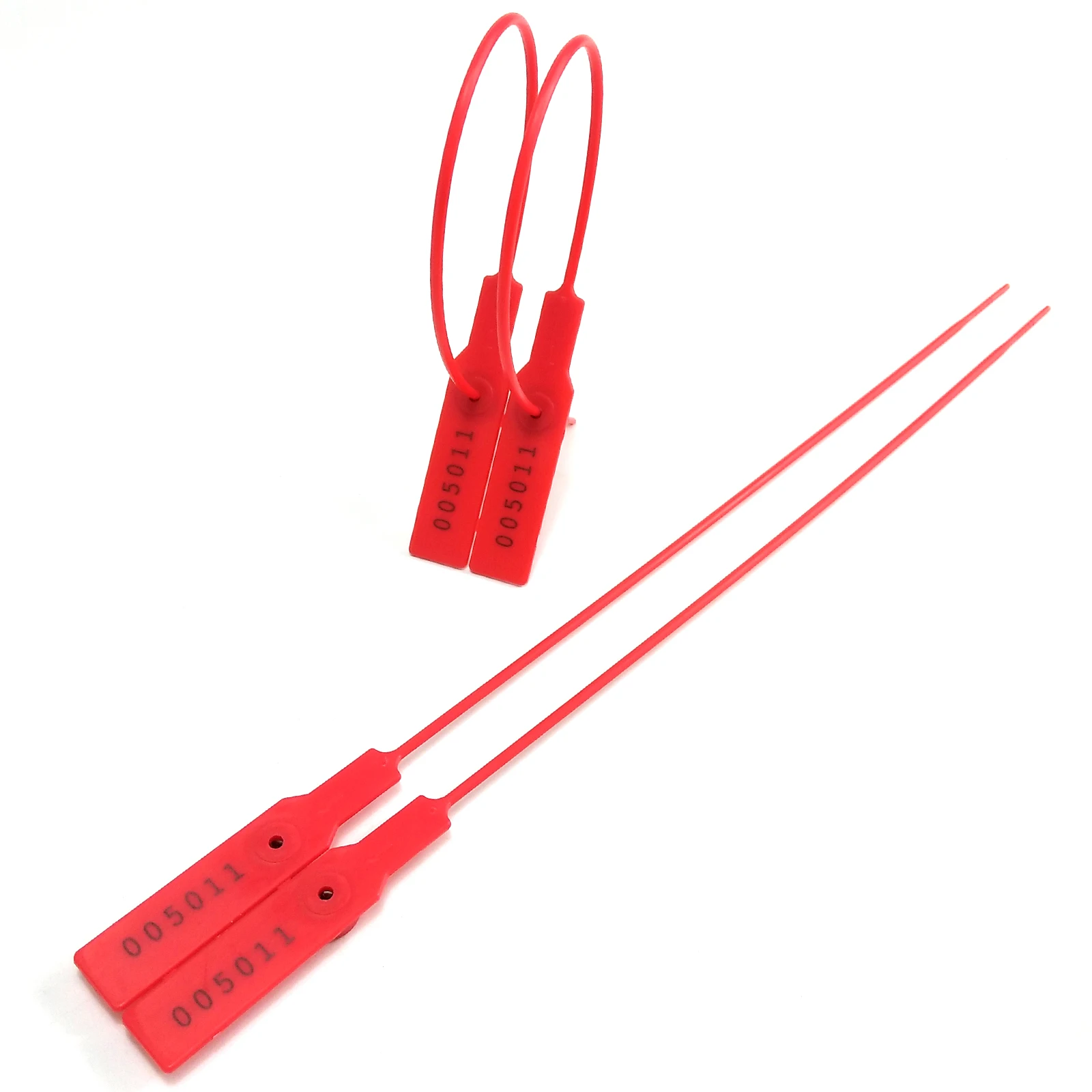 Plastic Customized Logo Seal Clothing Security Tag with Serial Numbers Disposable Tie for Shoes and Bags Safety Cable Tie