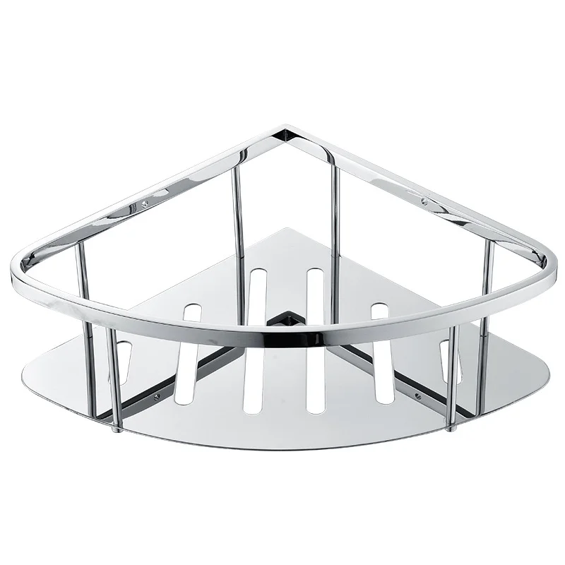 Wholesale stainless steel chrome shampoo soap shower caddy bathroom organizer mesh shower caddy shelf