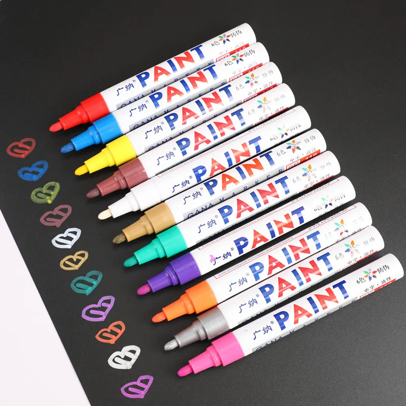 1 PC Car Tyre Paint Marker Pens Waterproof Permanent Pen Fit For Car Motorcycle Tyre Tread Rubber Oil Based
