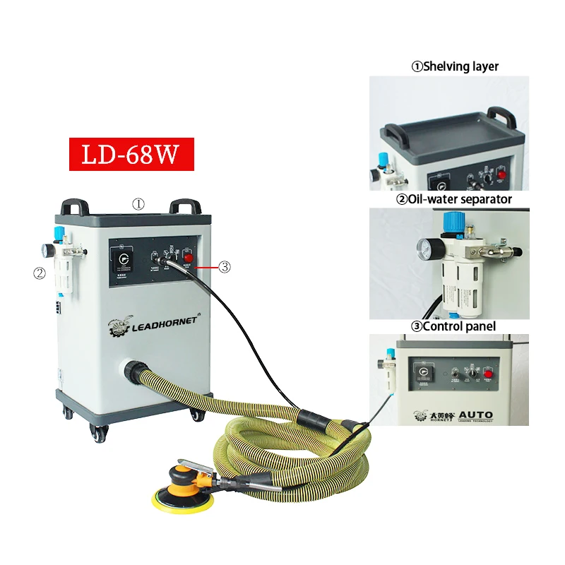 lead hornet Car vehicle grinding vacuum cleaner dust extraction dry sanding machine sander