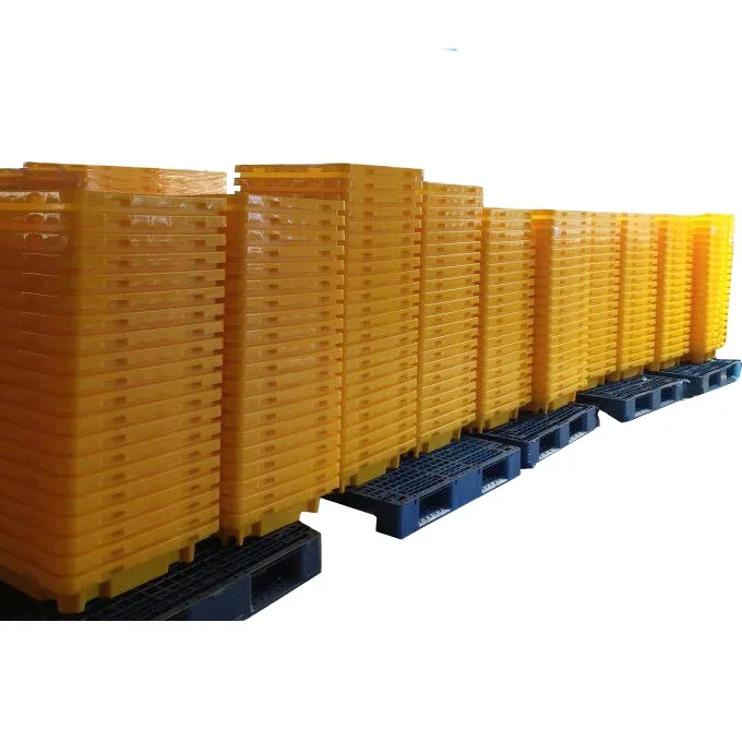 Spill pallet for drum  best sale plastic 4 drum oil spill pallet 1300x1300x150mm