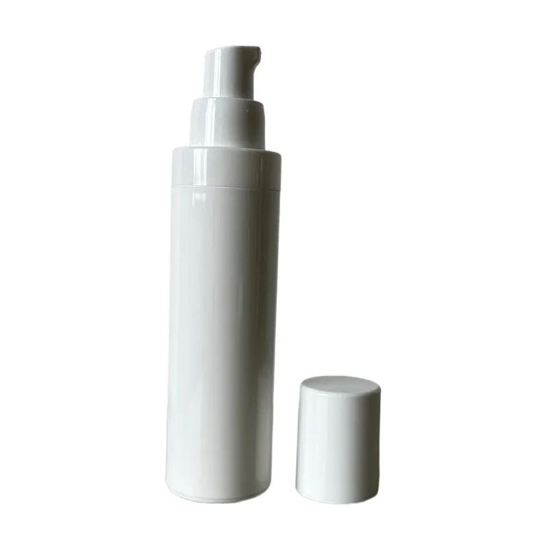 30ml 50ml New PCR white airless pump bottle/cosmetic skincare face cream serum bottle with vacuum pump dispenser