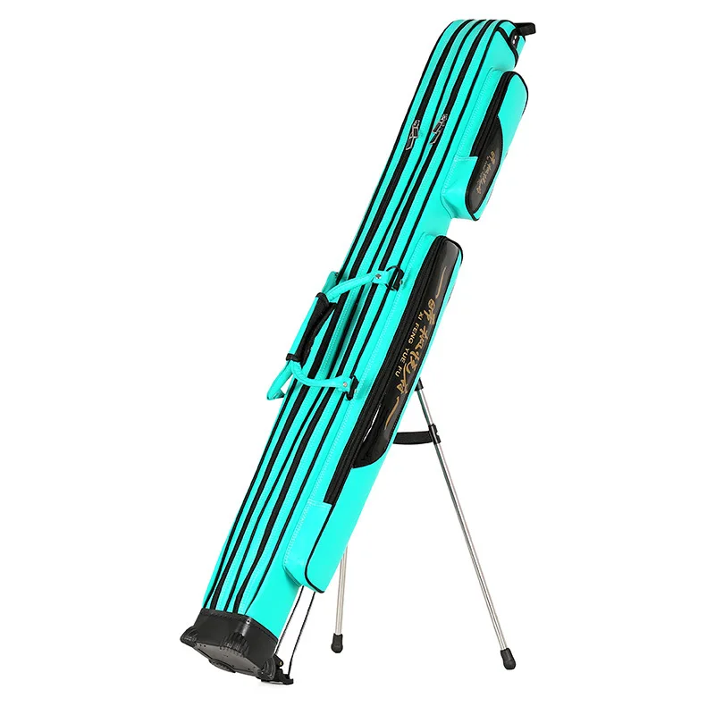 Waterproof Portable Large Capacity Fly Holder Colourful Carrying Case PU Fishing Tackle Rod Bag