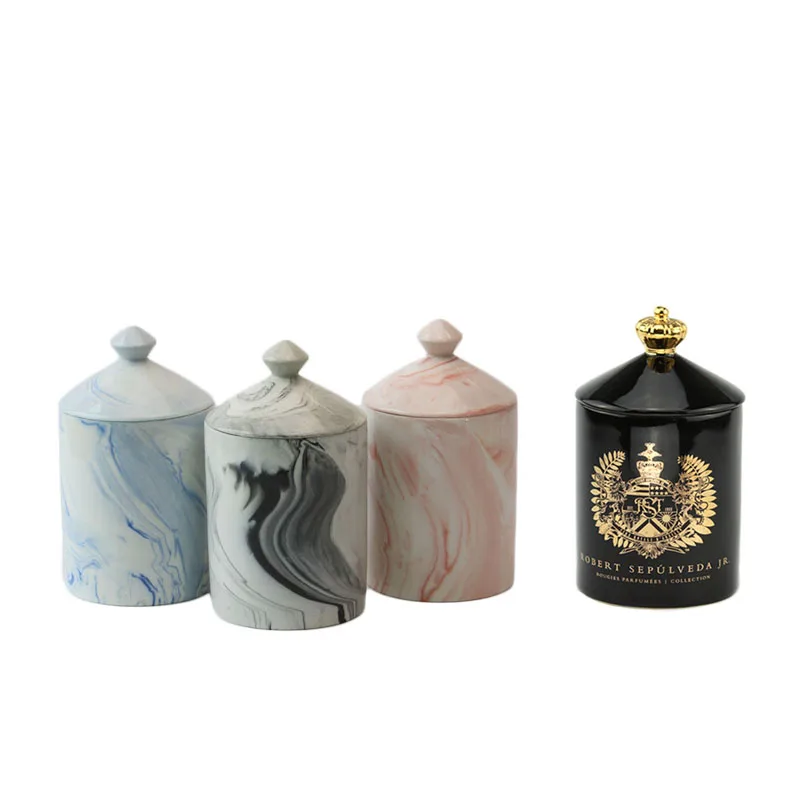 Unique Customize Factory Direct Wholesale Ceramic Candle Jar Luxury Porcelain Candle Holder | Container | Cup | Jars With Lids