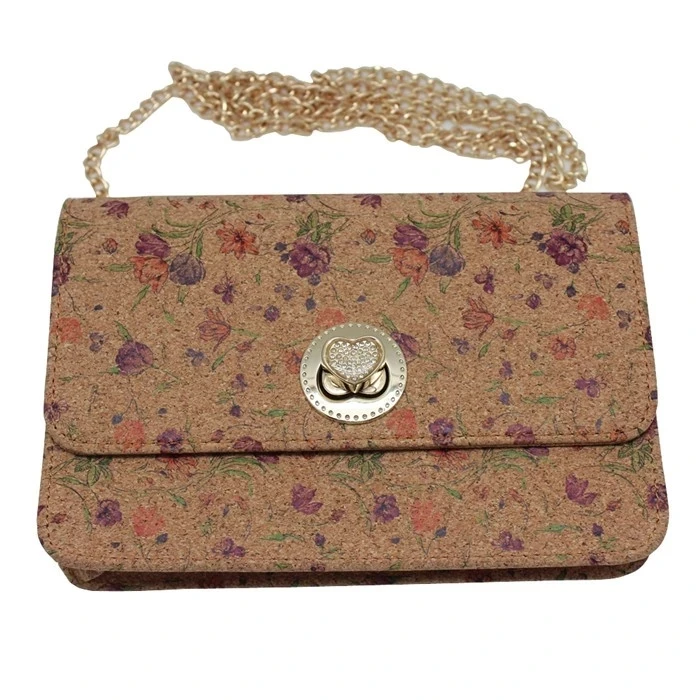 
Classic cork shoulder bag fashion clutch bag cork leather vanity bag for lady 