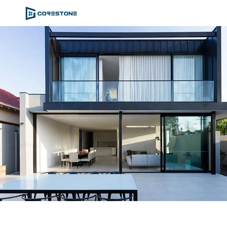 Top Quality Good Price Aluminum Frame Tempered Glass Balcony Patio Sliding Glass Door With Mosquito Net