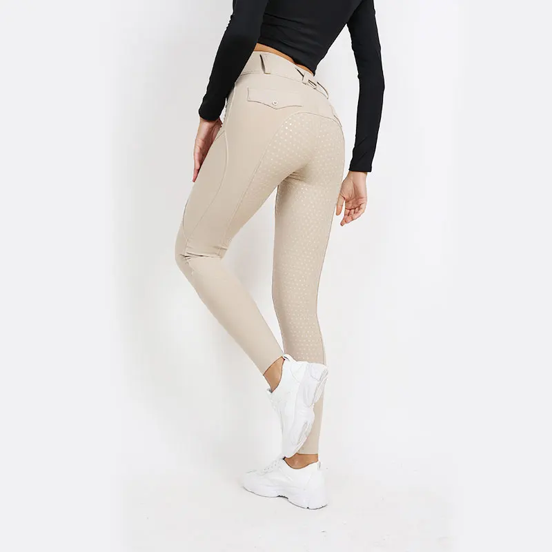 Customized Equestrian Breeches Wholesale Women Full Silicone Anti-pilling Equestrian Apparel For Horse
