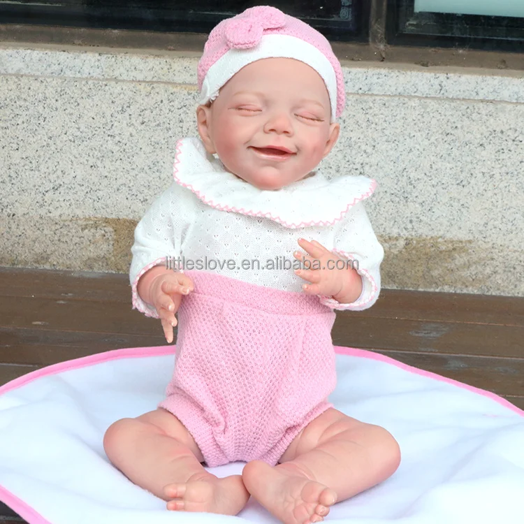 Manufacturers Custom 43cm Soft Vinyl Silicone Realistic Reborn Bebe Dolls Realistic Baby Lifelike Newborn Baby Sleeping Eyes