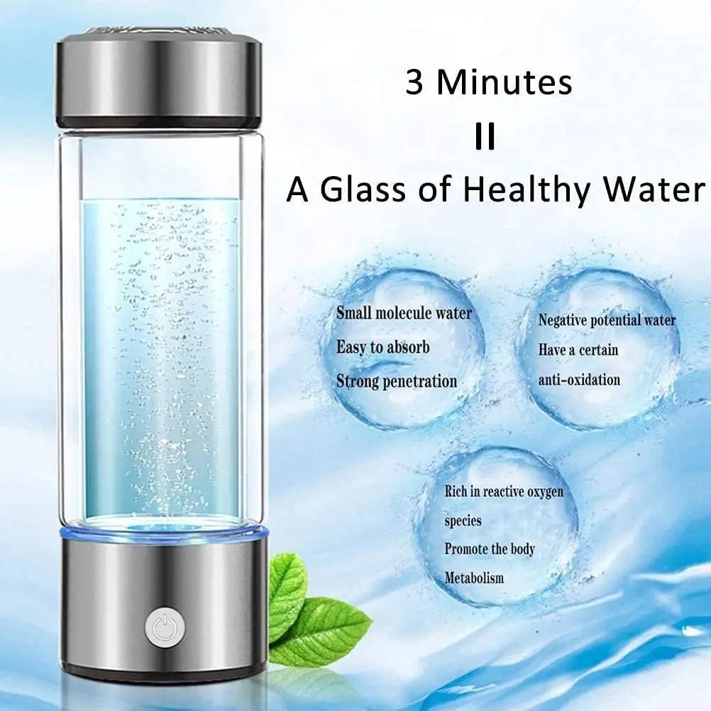 Hydrogen Bottle 420ml Titanium Quality Hydrogen-Rich Water Cup Ionizer Maker/Generator Super Antioxidants