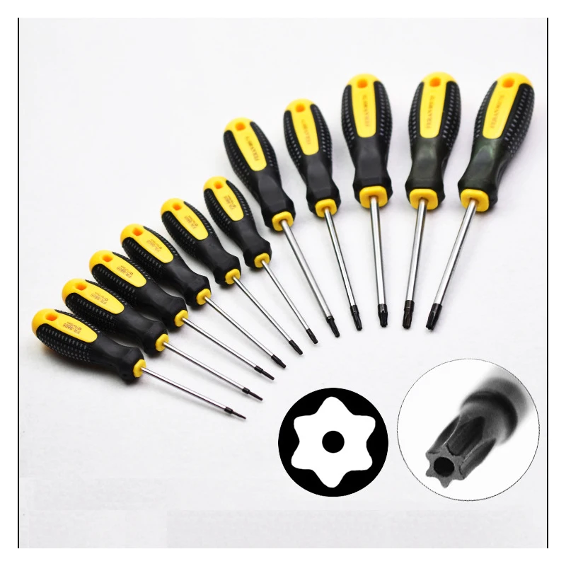 1 шт. Torx T5 T6 T7 T8 T9 T10 T15 T20 T25 T27 T30 отвертка с отверстием магнитный винт ручной инструмент для домашнего ремонта телефона