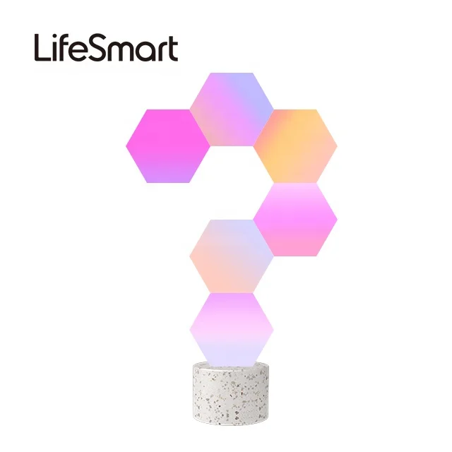 Smart hexagonal led lights speaker voice control