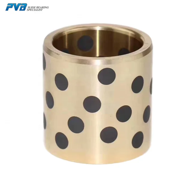 UNI7013-Gun Metal oilles bearing,C86300 brass guide elements with graphite inserts, HBsC3 cast brass bushing bearing