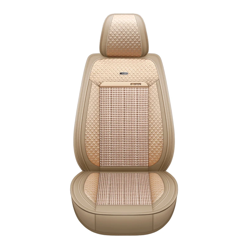 Instocked Luxury Design Polyester Leather Car Seat Cover Full Set Universal