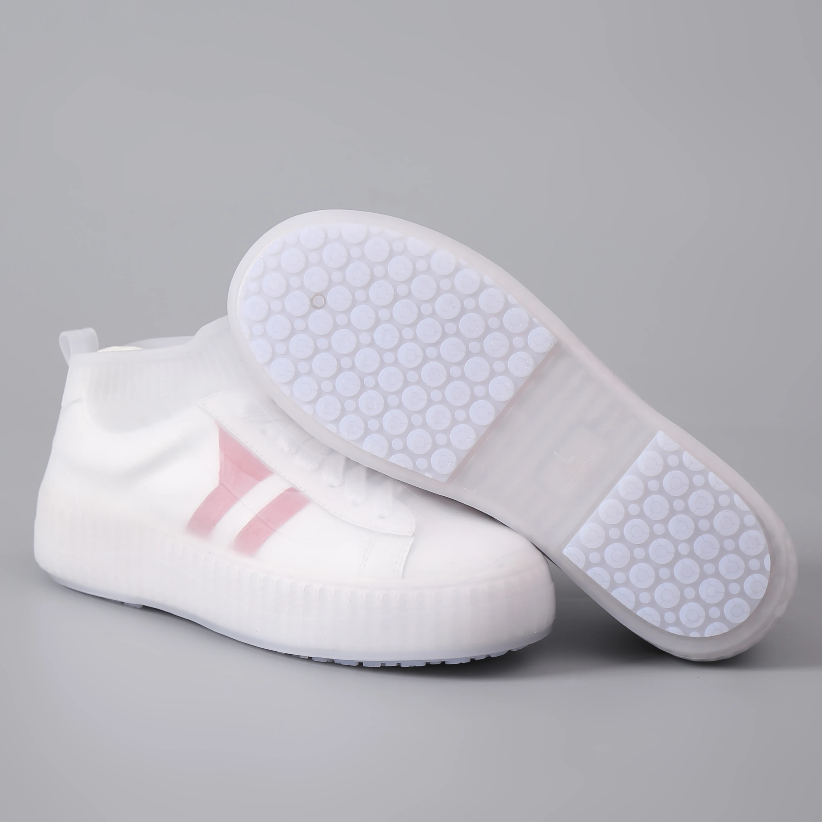 Wholesale reusable  polyethylene pp shoe plastic rain shoes cover pvc silicone shoe protector covers waterproof with zipper