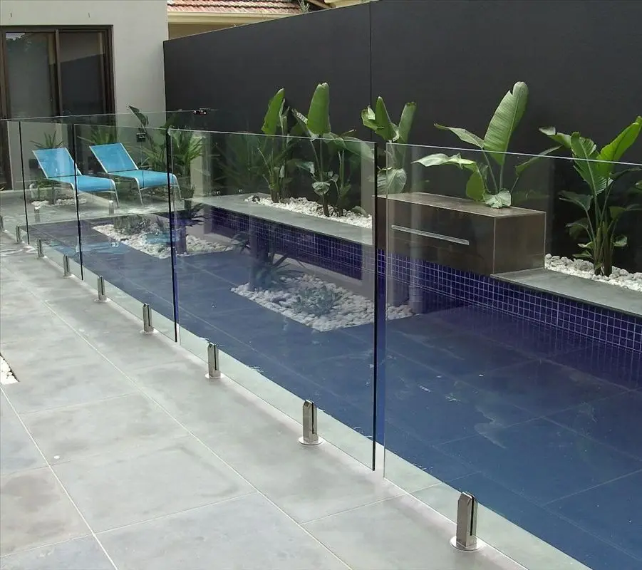 12mm clear toughenened pool fence glass balustrade glass with AS/NZS 2208 Certificate