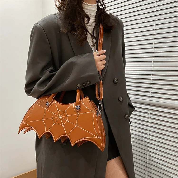 TLB-8E678  Creative funny Halloween personality bat women fashion pu handbag messenger bag