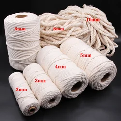 Cotton macrame cord natural colour 3mm 4mm 5mm 6mm 8mm 10mmTwisted
