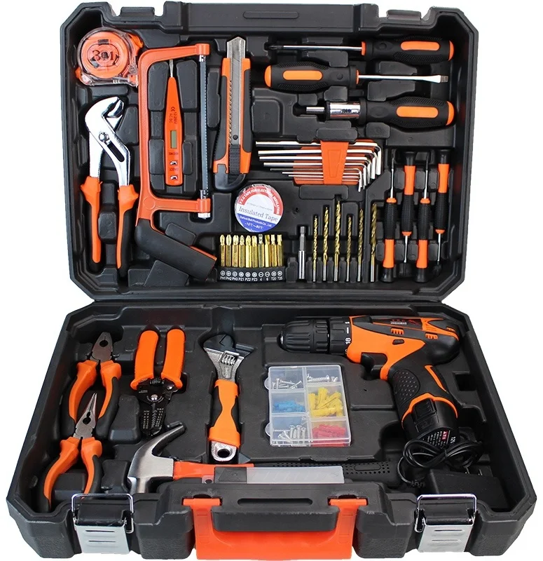 Hot Selling 5pcs Professional Electric Hand Tool Box Set Hardware Household Combined Hand Kit
