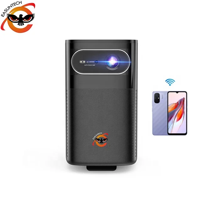 EASUNTECH M1 battery pico wifi full hd 1080p rechargeable pocket 3D TV outdoor led android DLP mini portable 4K phone projectors