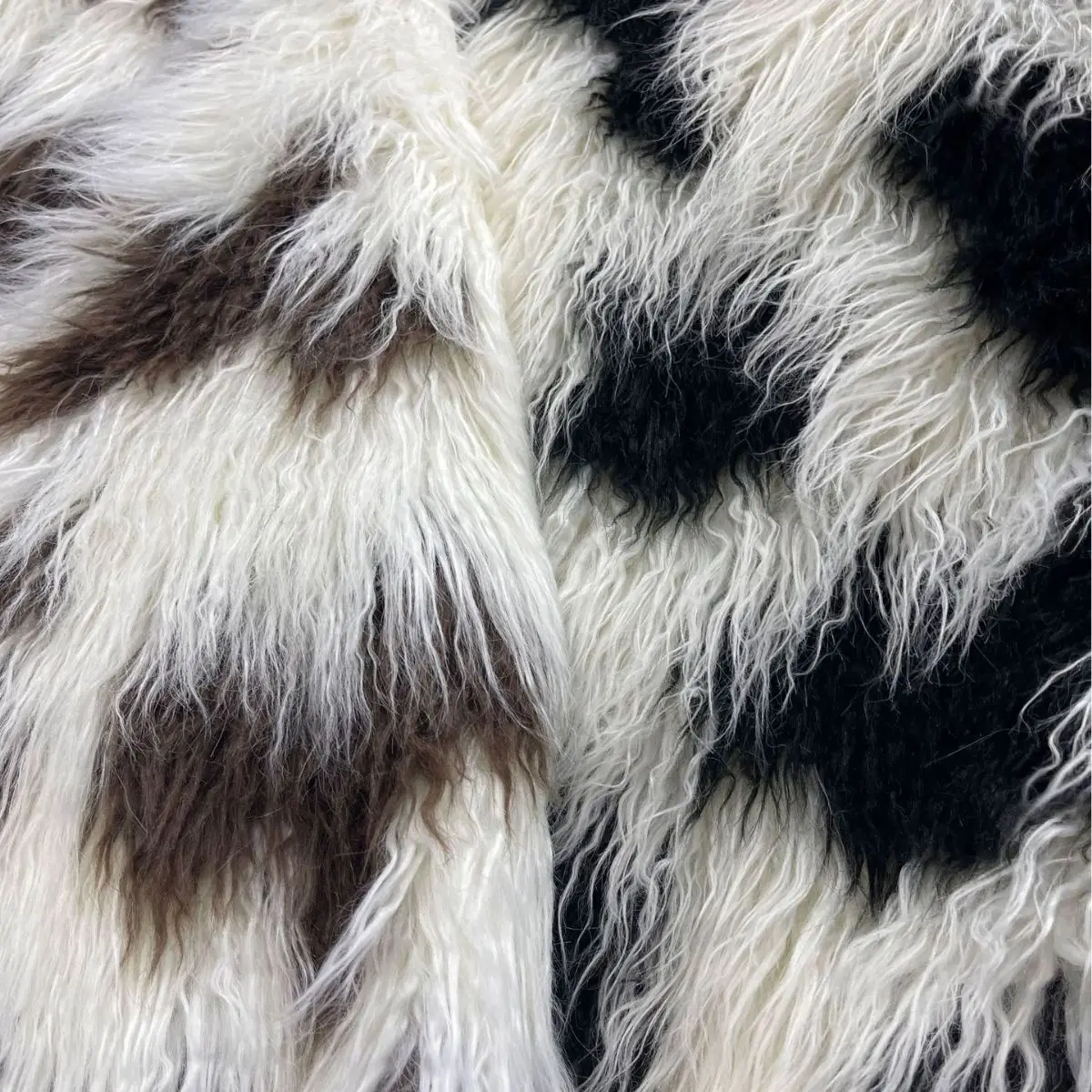 Модный показ в Париже Франция Высококачественный жаккардовый узор из искусственного меха/ткани меха для одежды