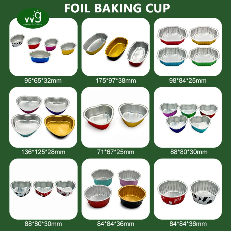 VVG aluminum foil container food trays take out freezer oven safe 3/4 compartment disposable aluminum foil pans