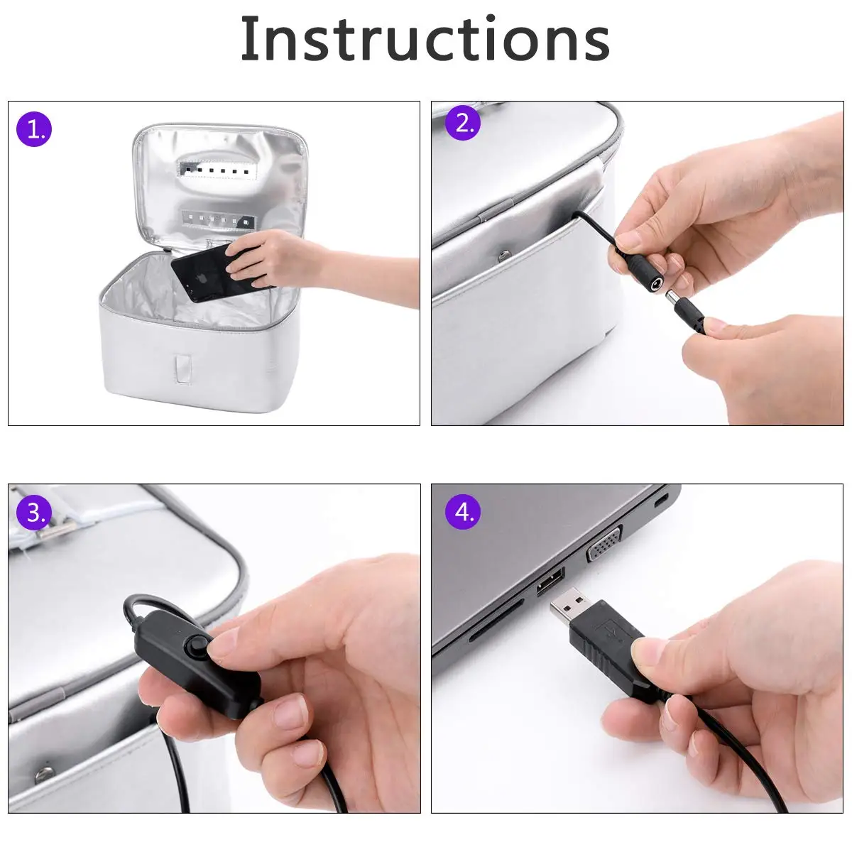 Оптовая продажа, 12 ламп, стерилизующий бытовой УФ-дезинфекционный портативный пакет