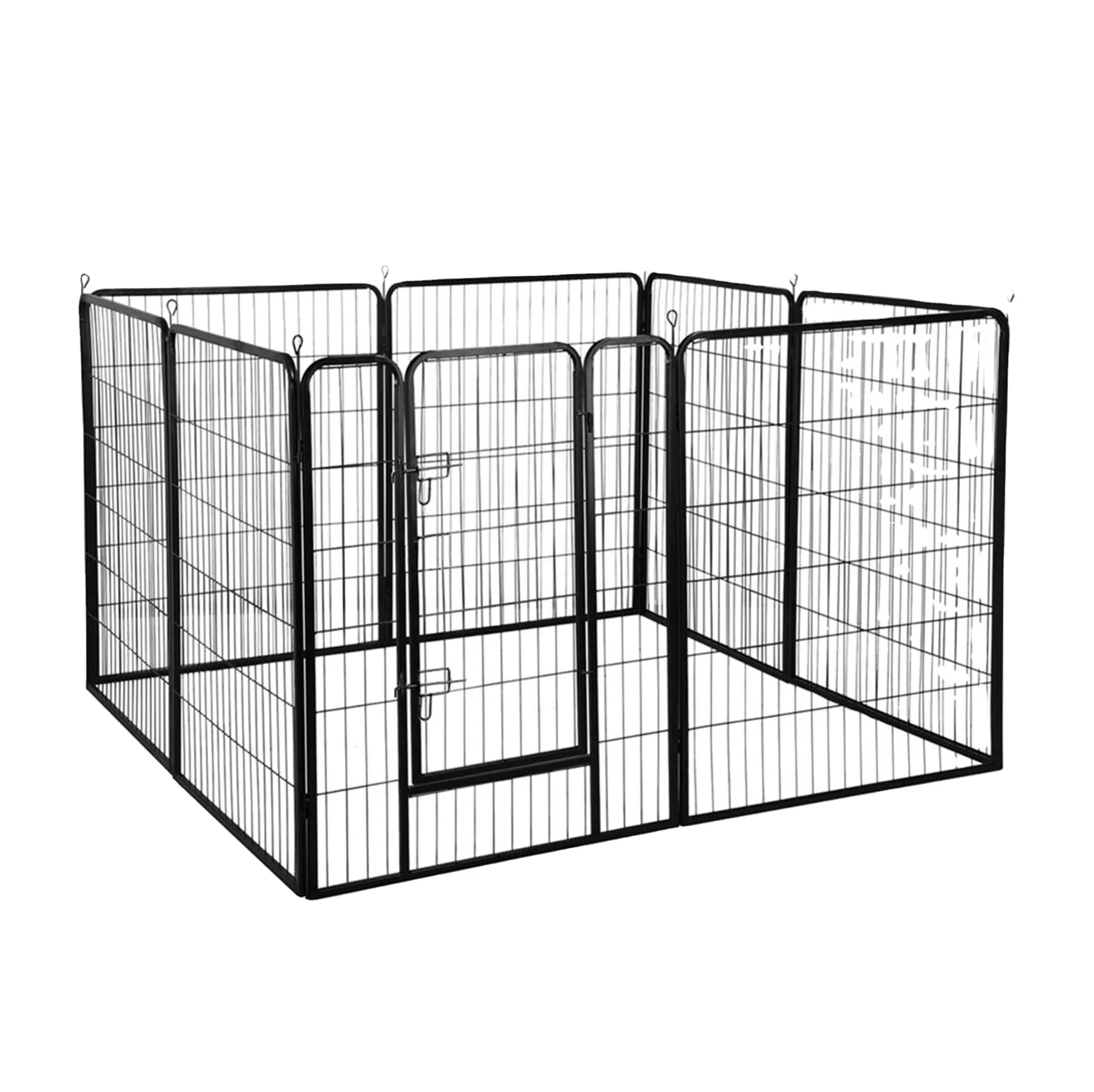 Large heavy  duty 8 panel  black tall dog playpens for large dogs