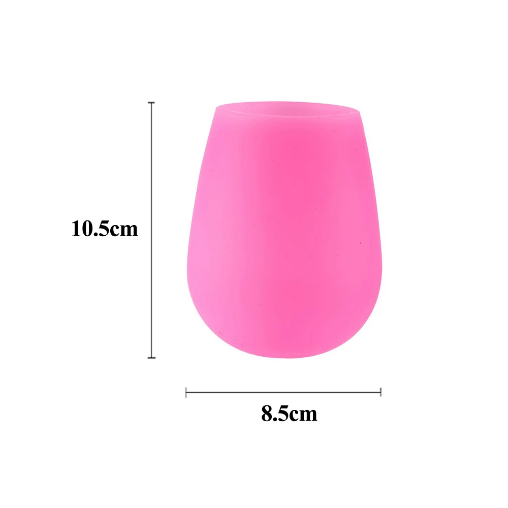 355ML/12OZ Customizable BPA Free Silicone Wine Cup Wine Glasses for Drinking Indoor or Outdoor