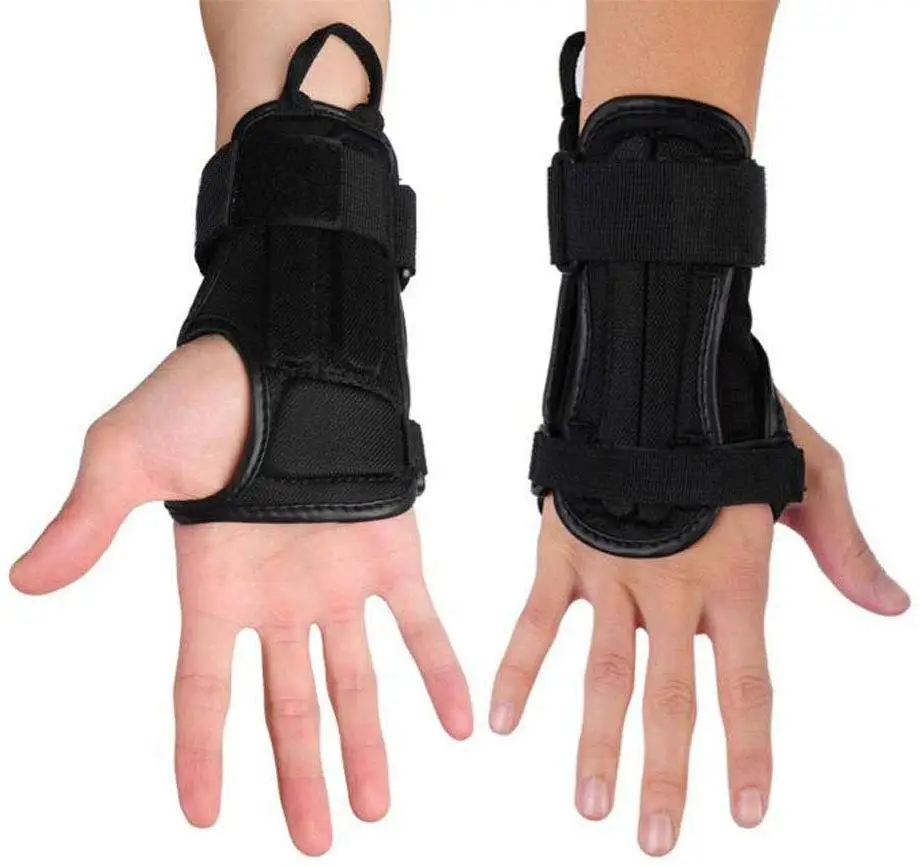 Ski Gloves Extended Wrist Palms Protection Roller Skating Hard Gauntlets Adjustable Skateboard Gauntlets Support