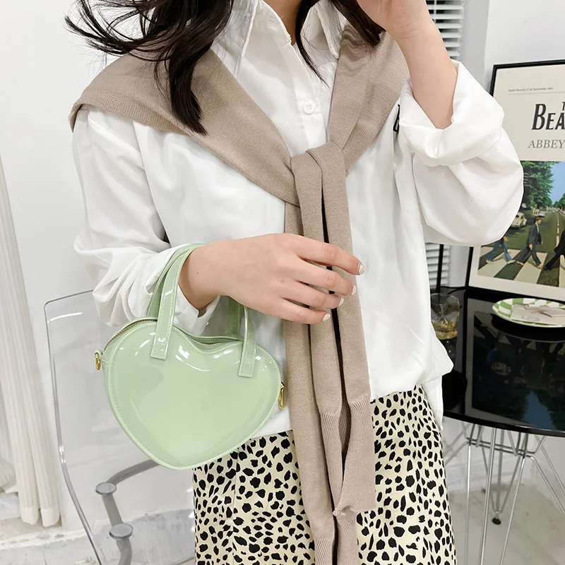 New Designer Custom Bag Women Cute Pvc Shoulder Crossbody Luxury Mini Heart Shaped Kid Handbags Little Girls Purse