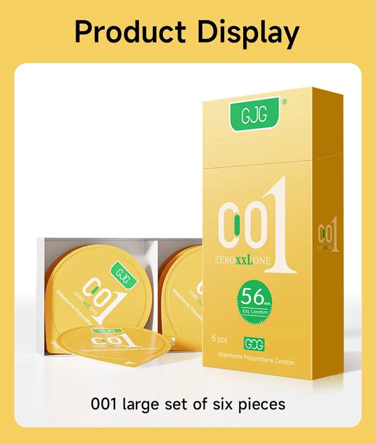 latex condom Polyurethane foreign trade section 6 pack condoms 001 ultra-thin water-based condoms