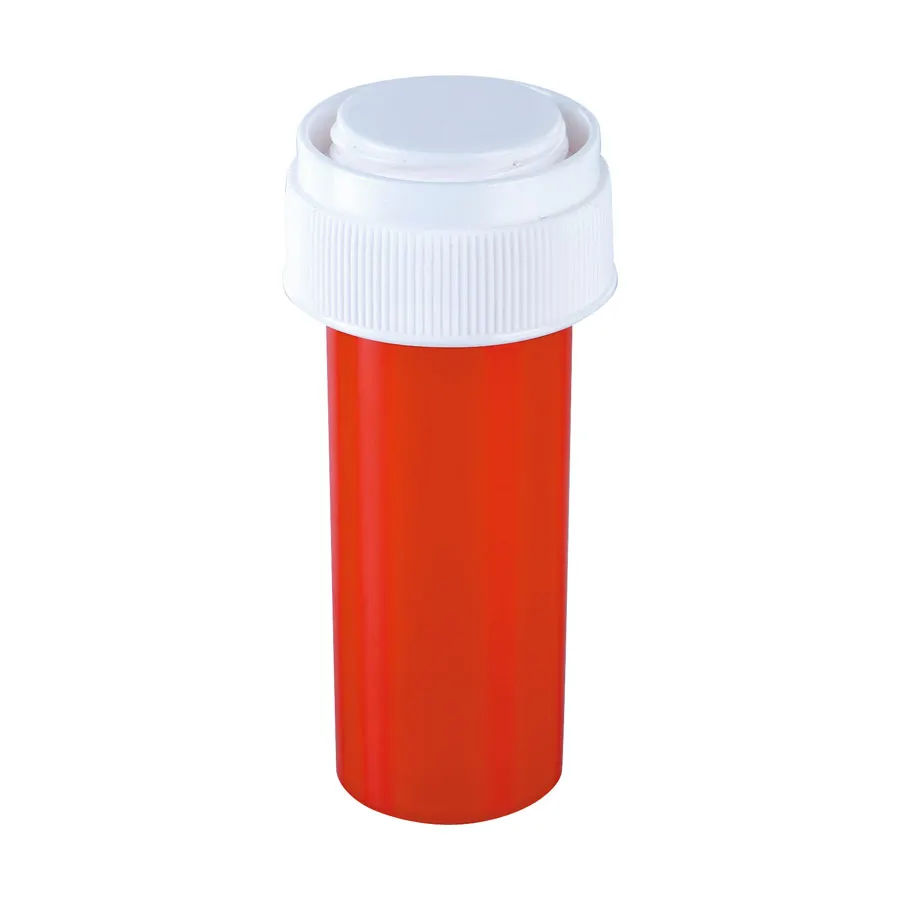 6 8 10 13 16 20 30 40 60 Dram Solid Opaque  Color Child Resistant Empty Plastic Vials with Screw Cap