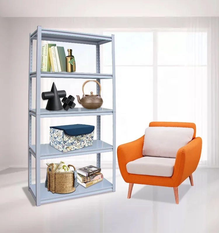 Lightweight office 5 layer boltless steel metal rack storage shelf